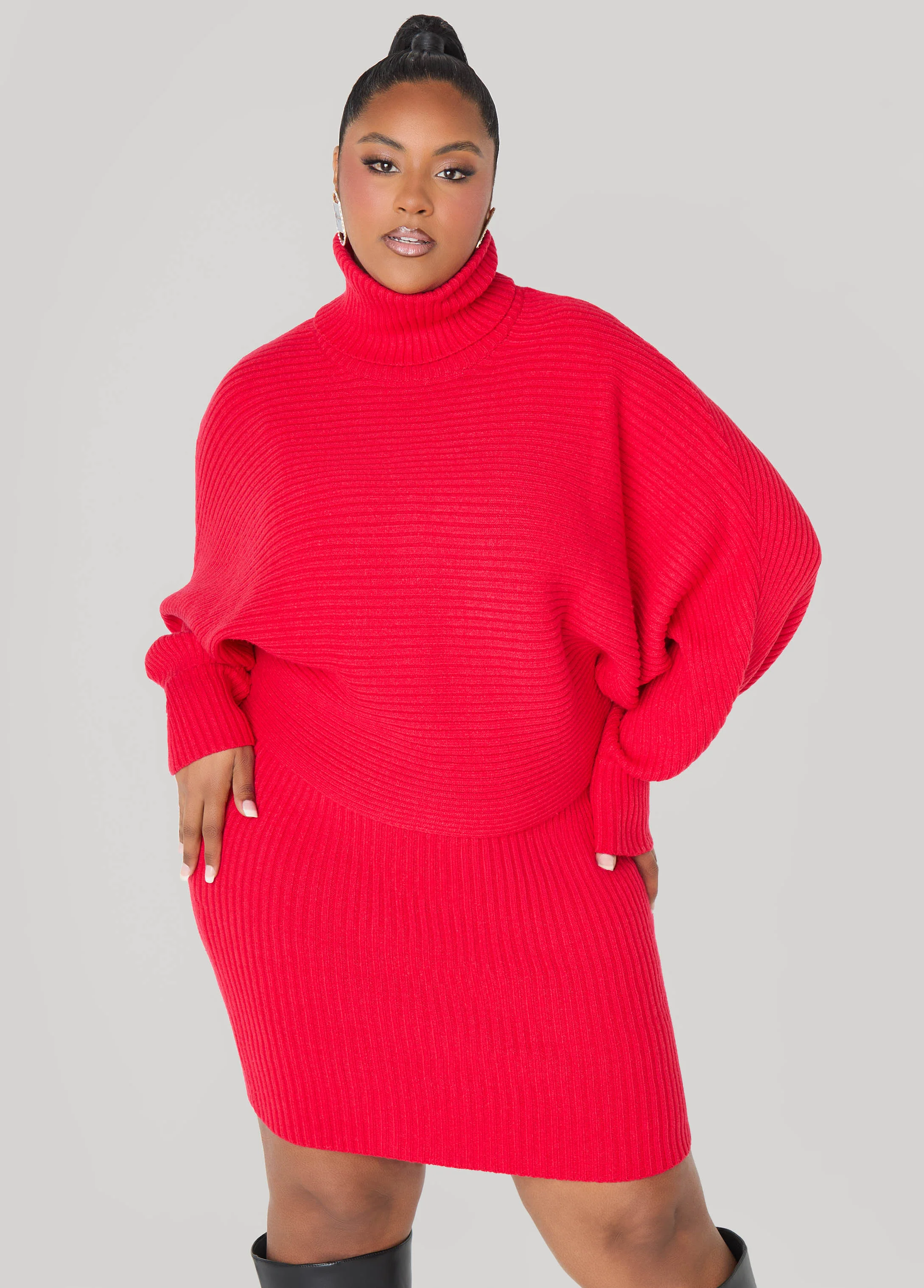 Dolman Sleeved Turtleneck Sweater - Image 6