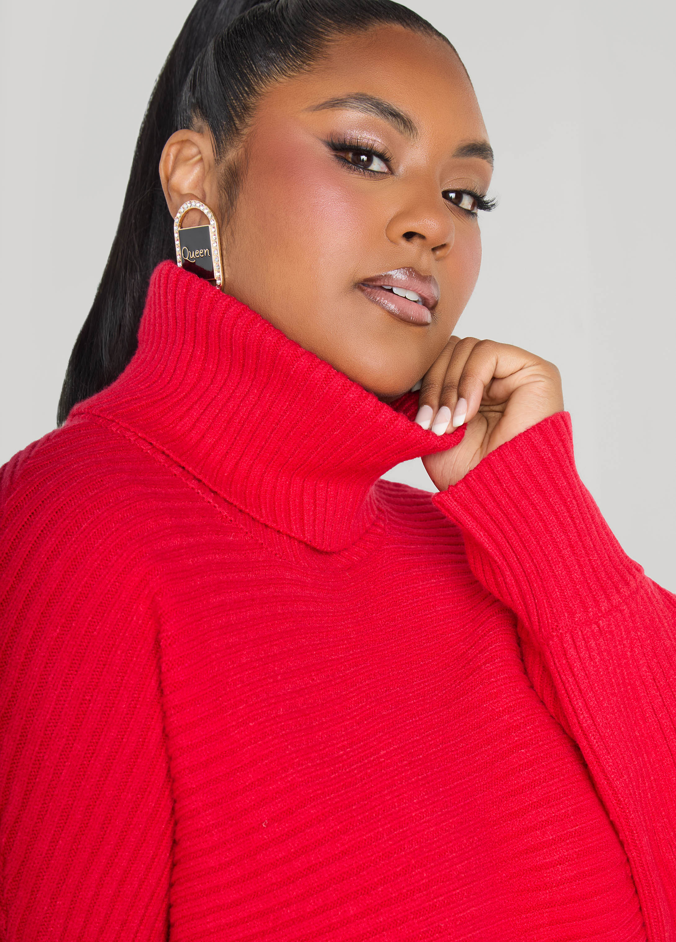 Dolman Sleeved Turtleneck Sweater - Image 9