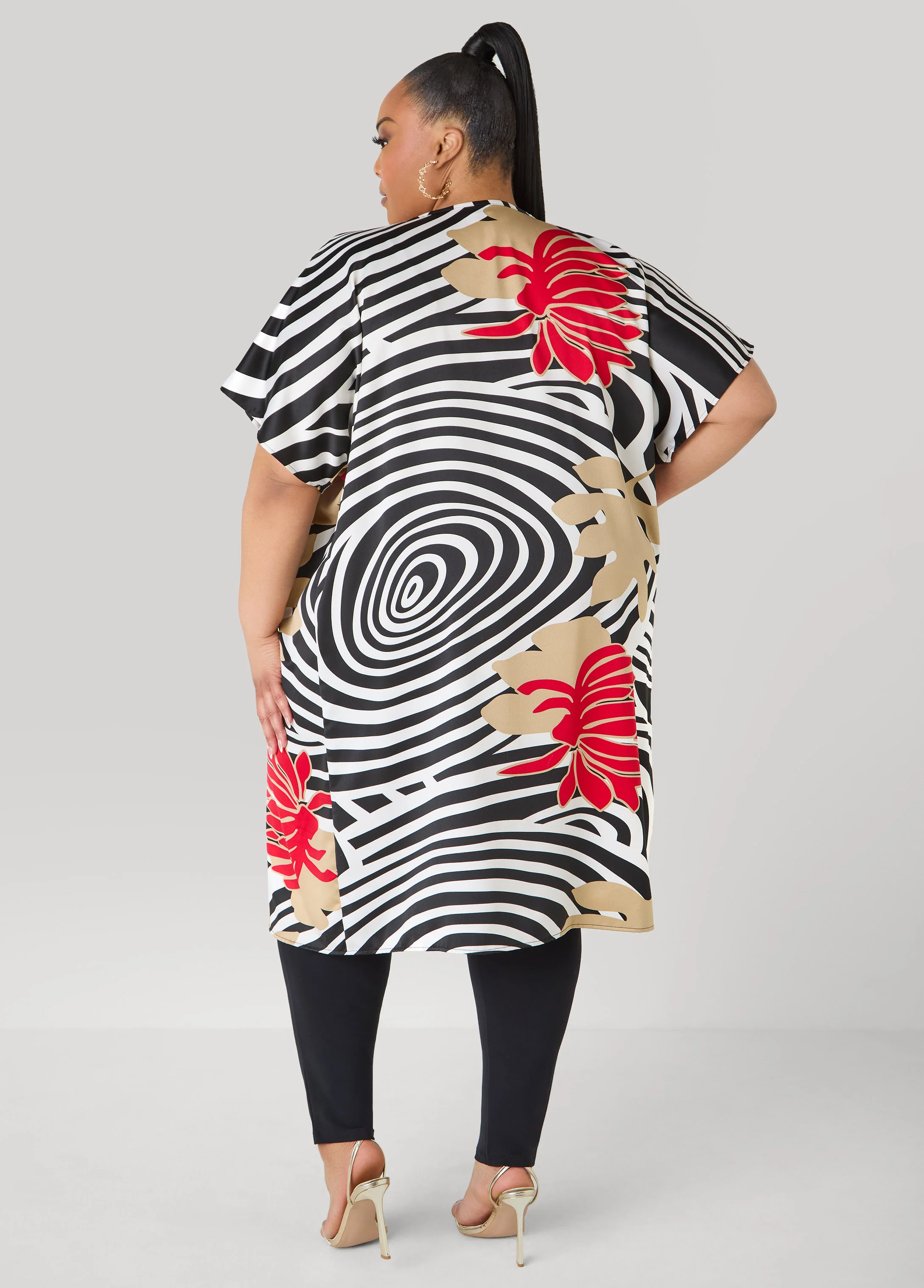 Floral Print Satin Duster - Image 2