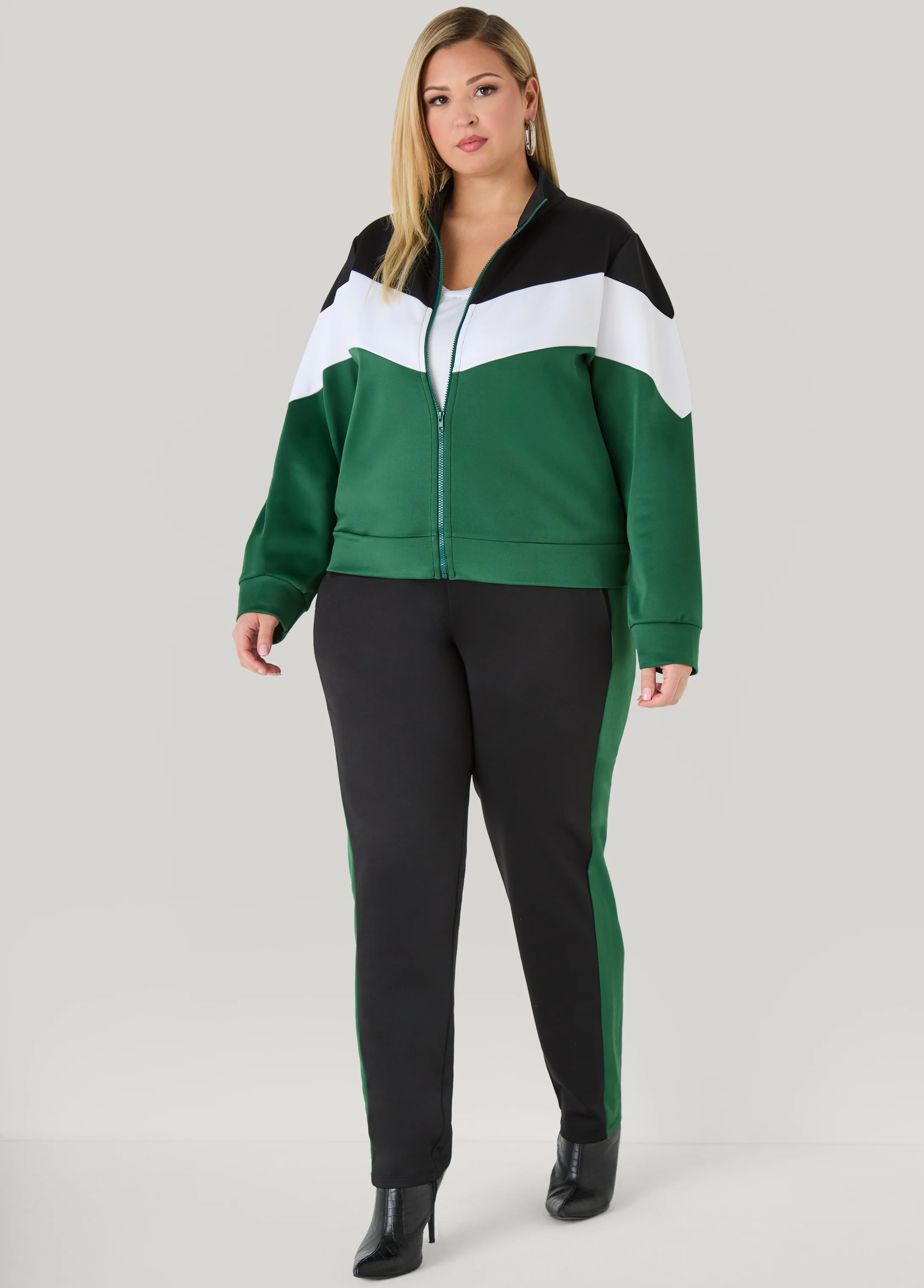 Zip Front Colorblock Track Jacket - Image 3