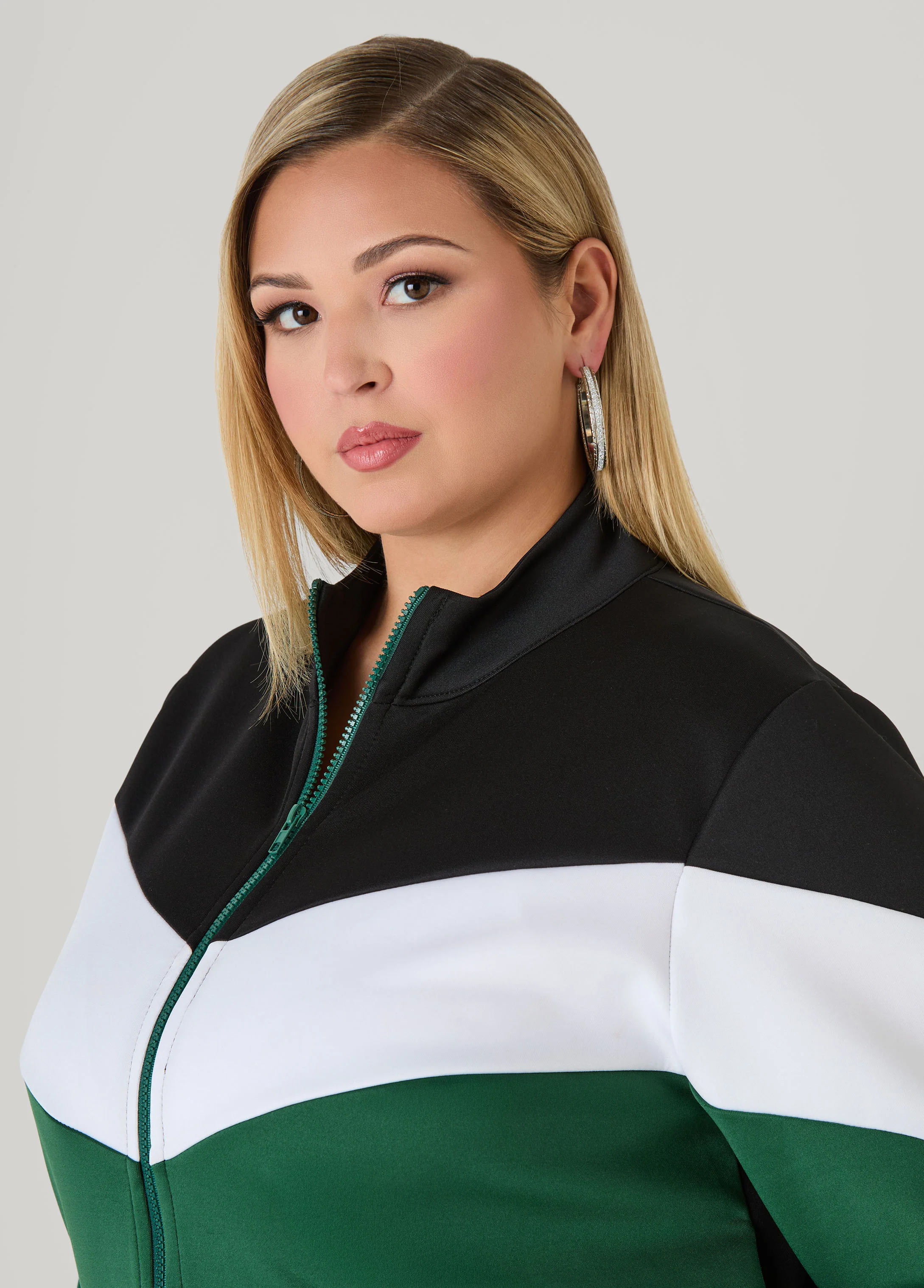 Zip Front Colorblock Track Jacket - Image 4