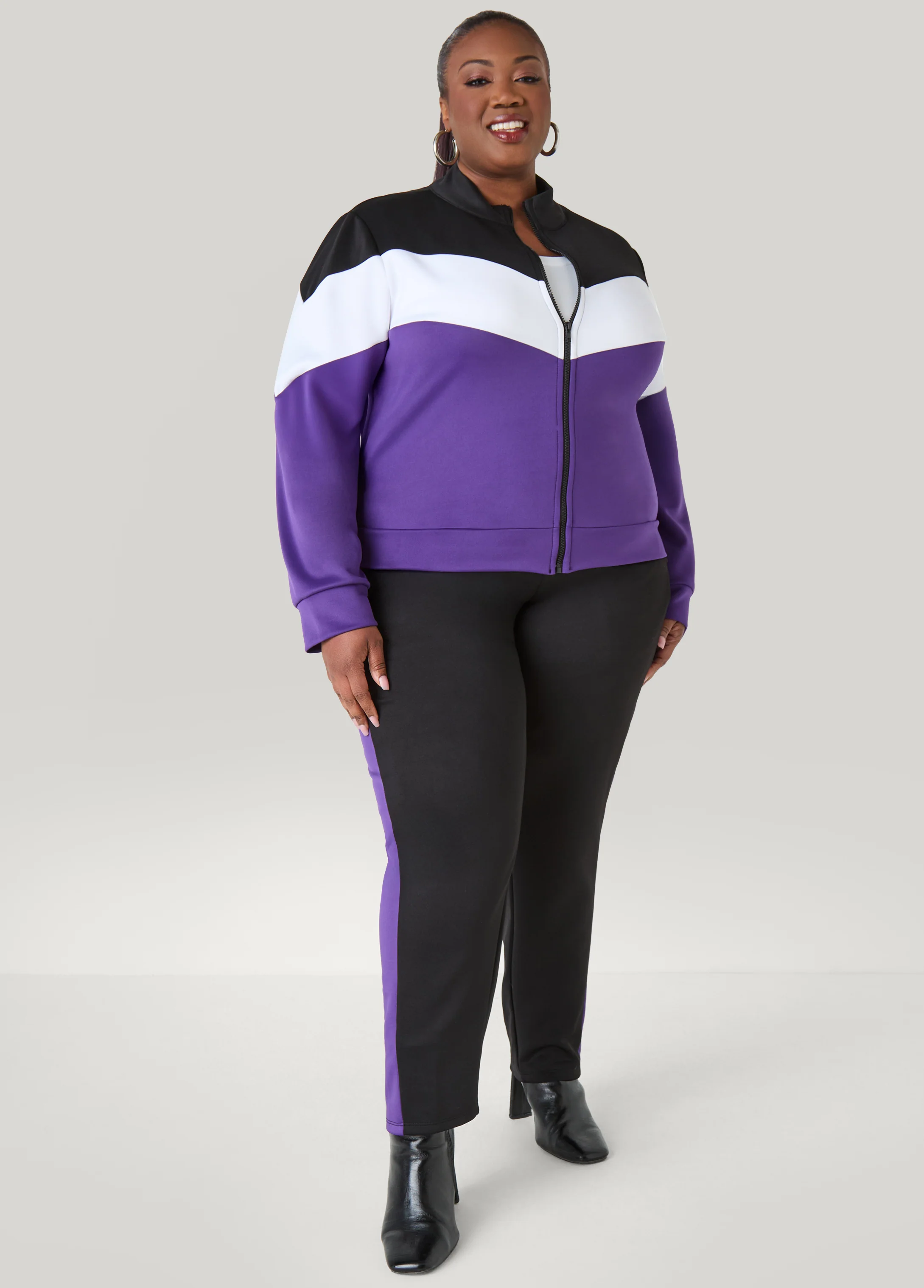Zip Front Colorblock Track Jacket - Image 7