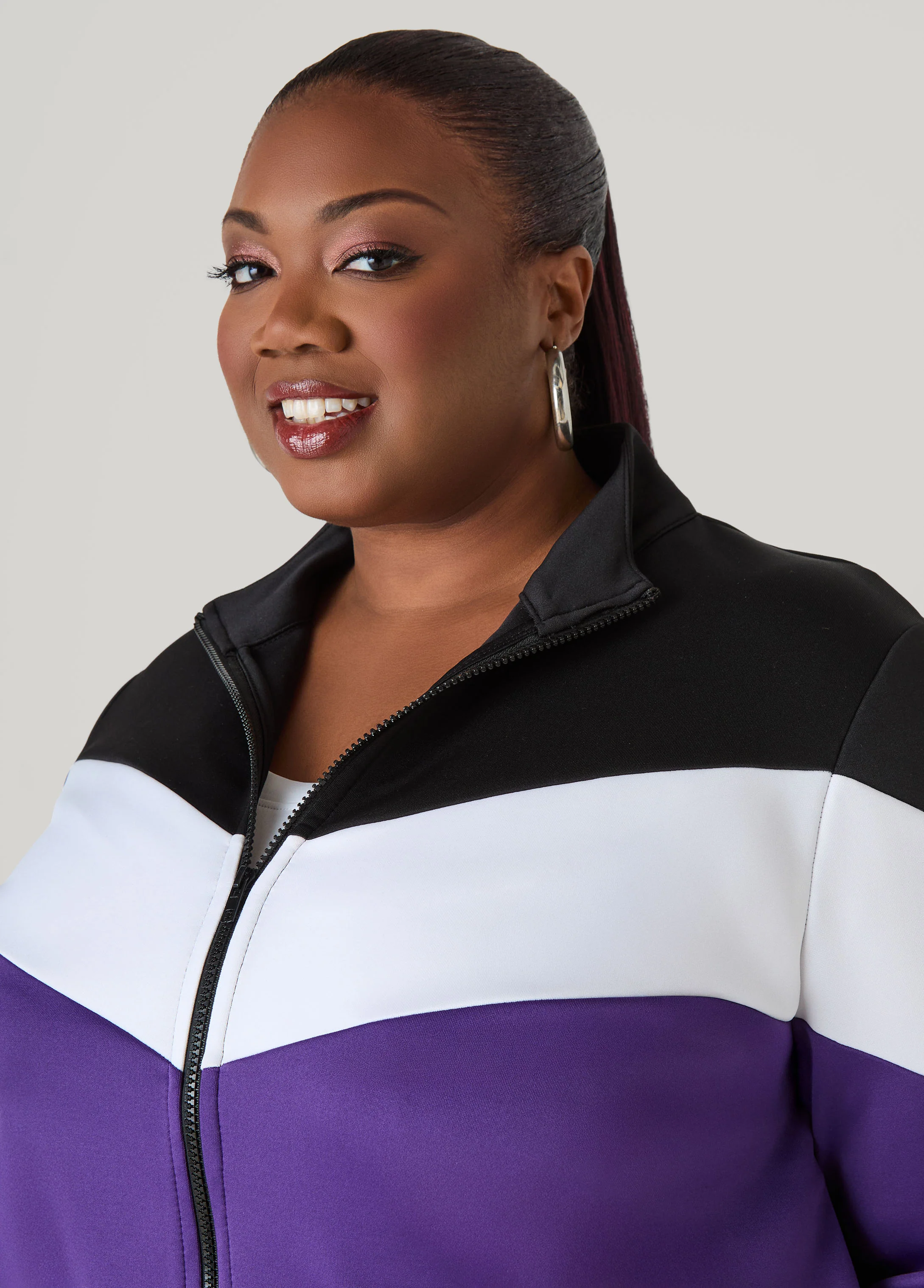 Zip Front Colorblock Track Jacket - Image 8