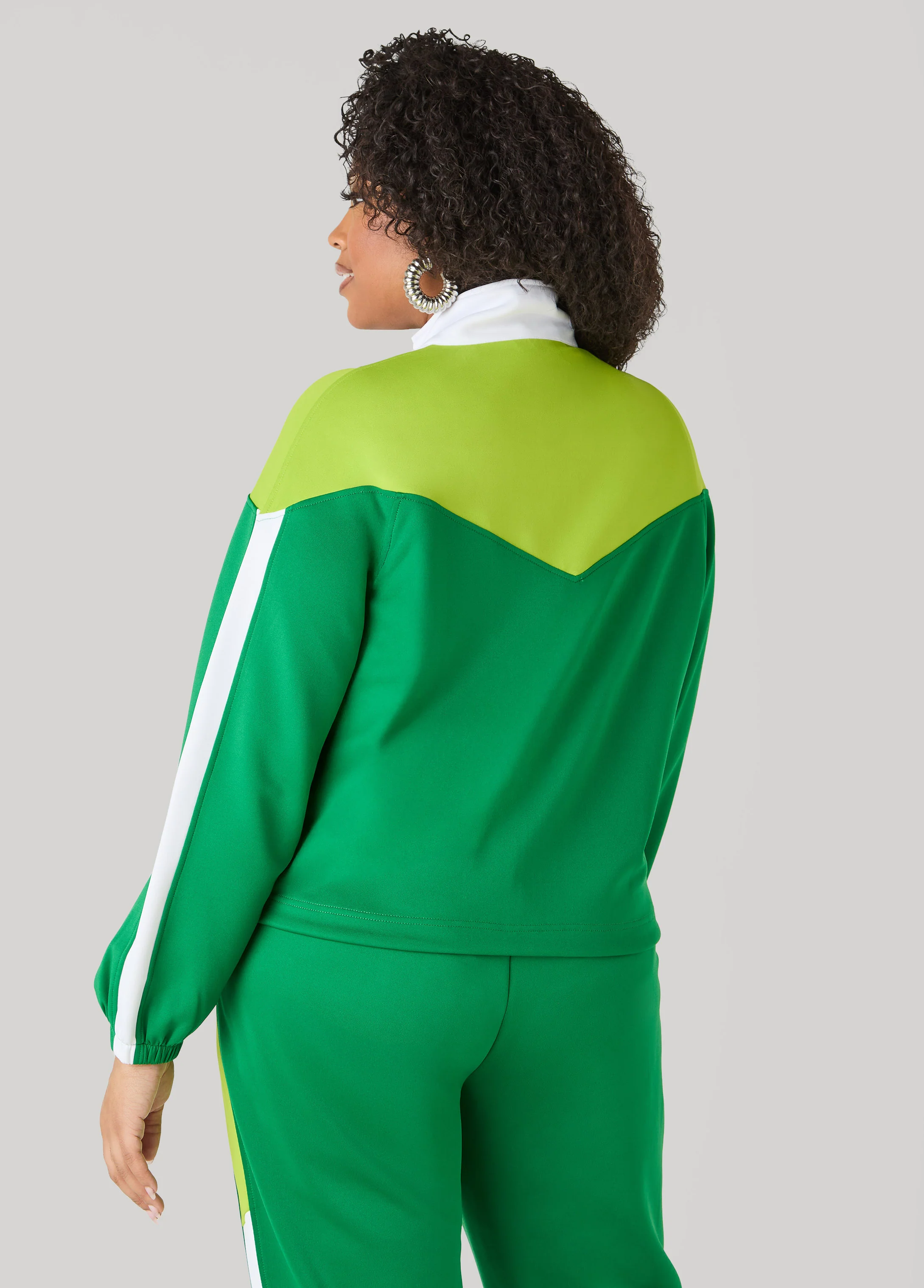Drawstring Colorblock Track Jacket - Image 6