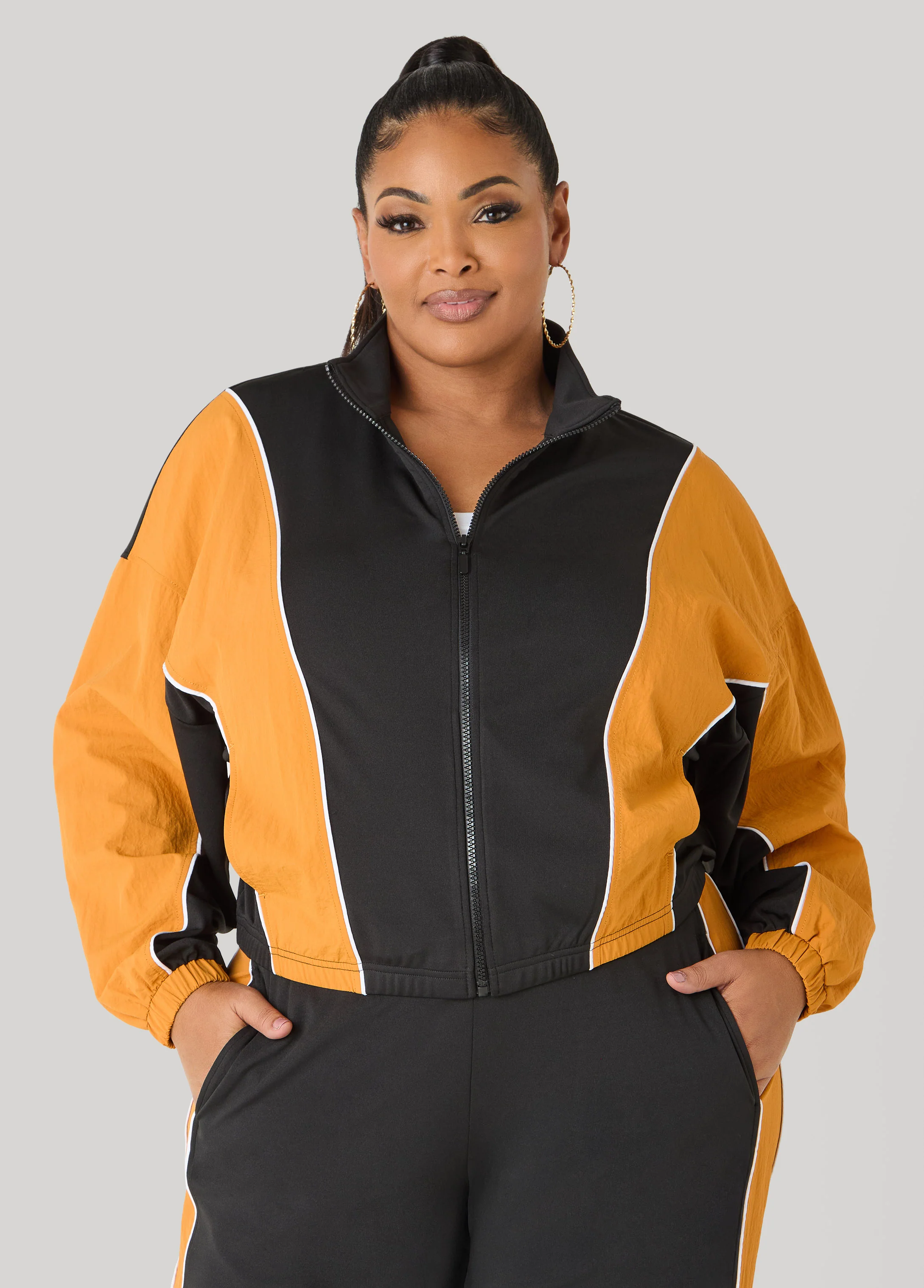 Paneled Two Tone Jacket - Image 4