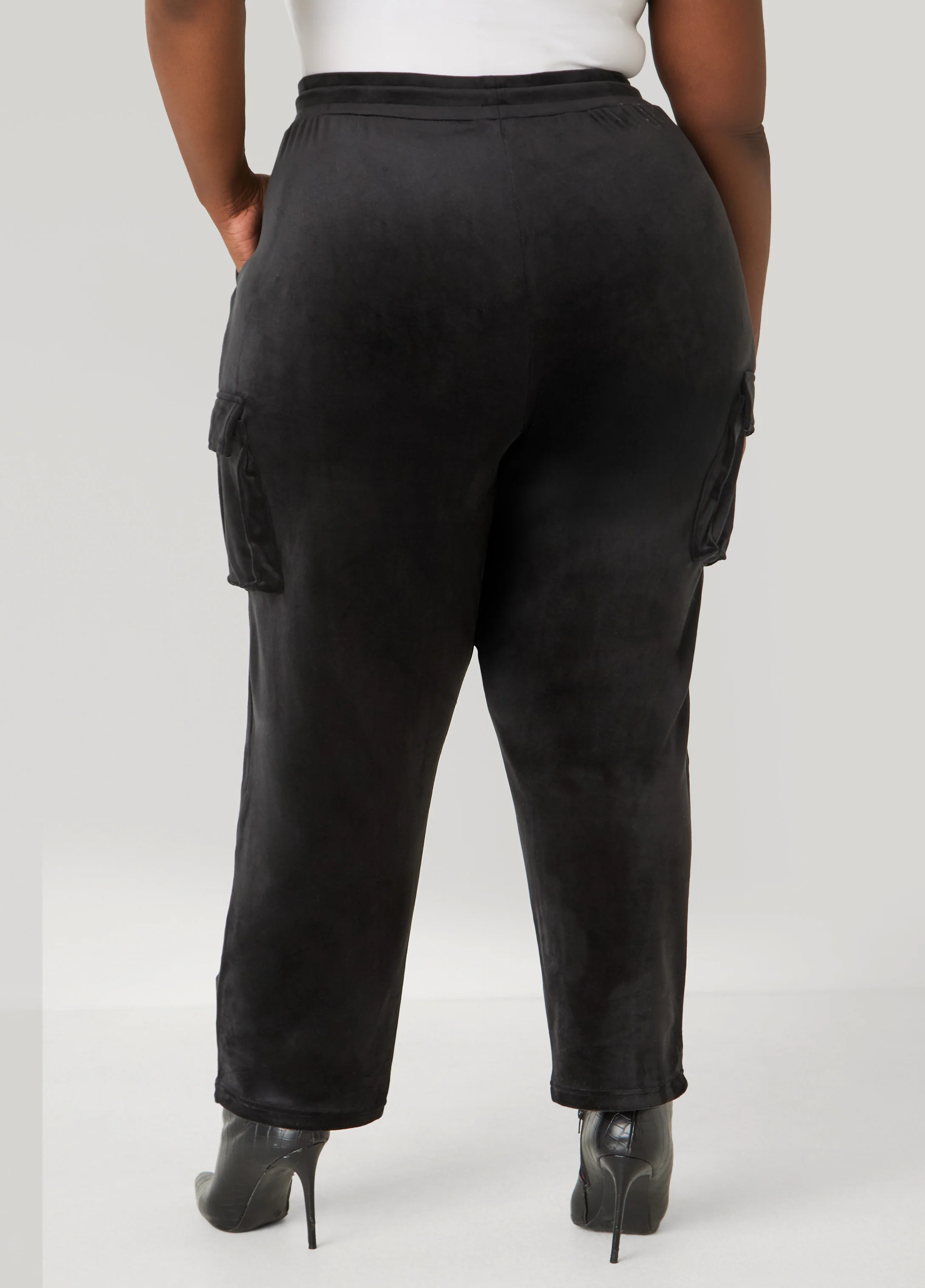 Pintucked Velour Track Pants - Image 6