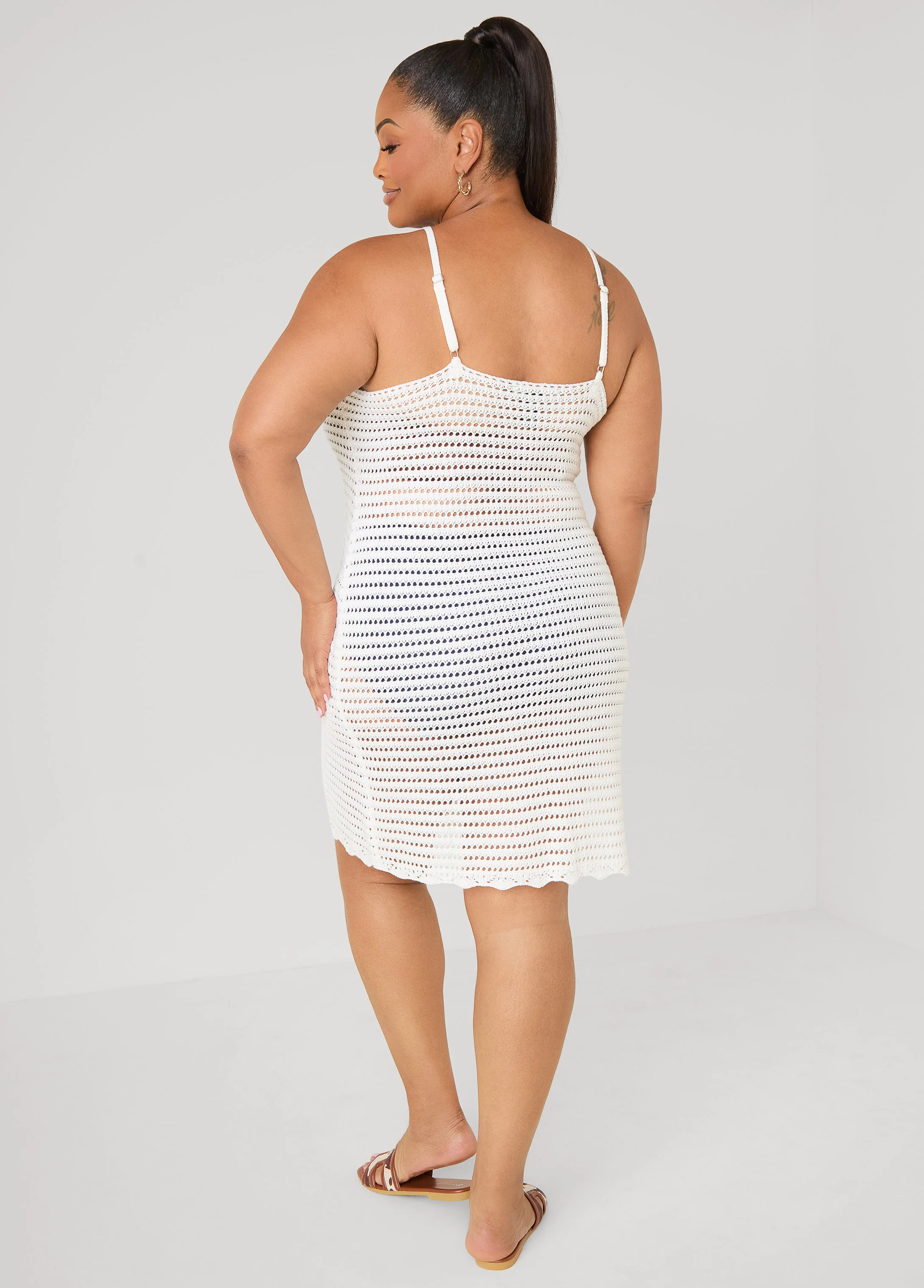 Open Knit Coverup Dress - Image 9