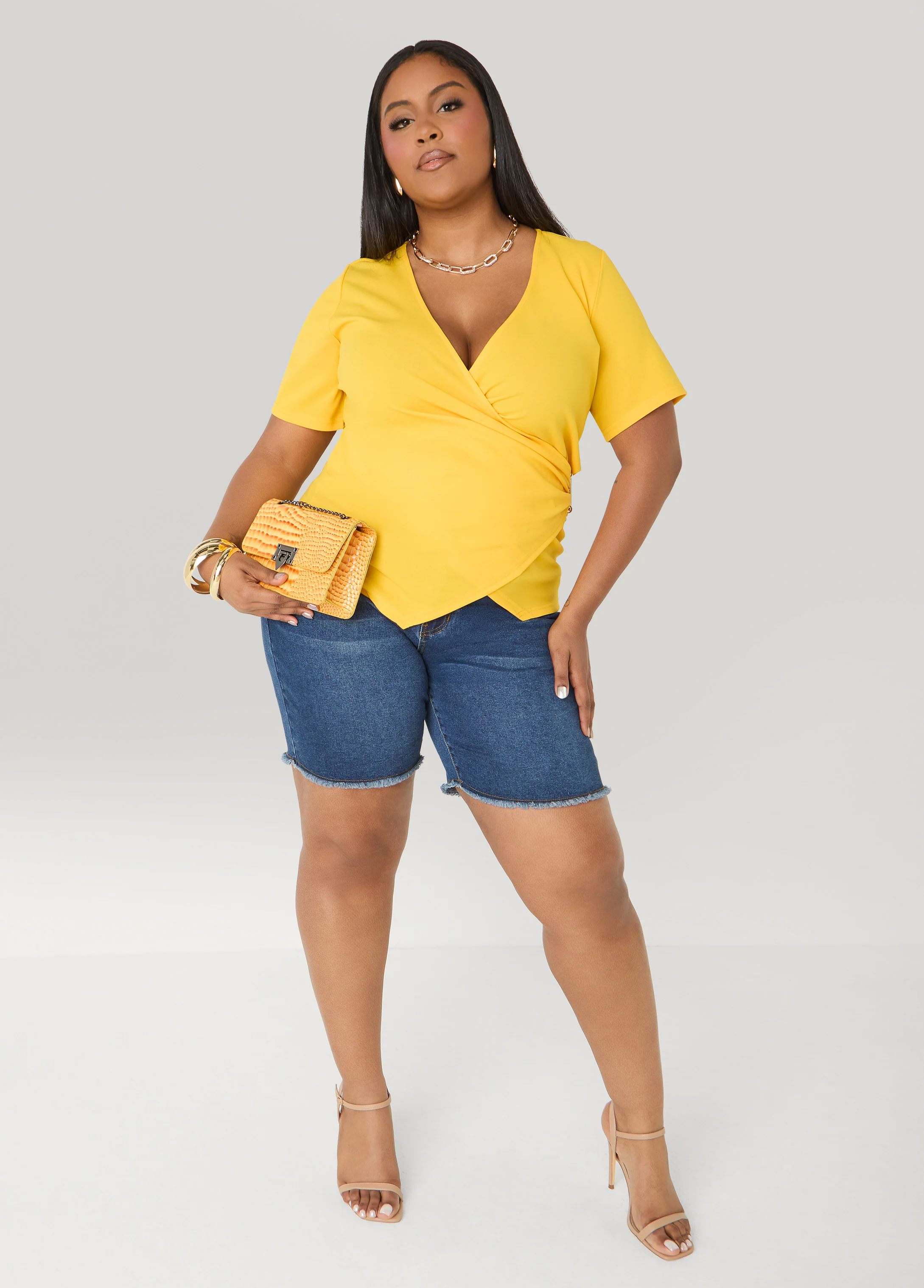 Embellished Faux Wrap Top - Image 7