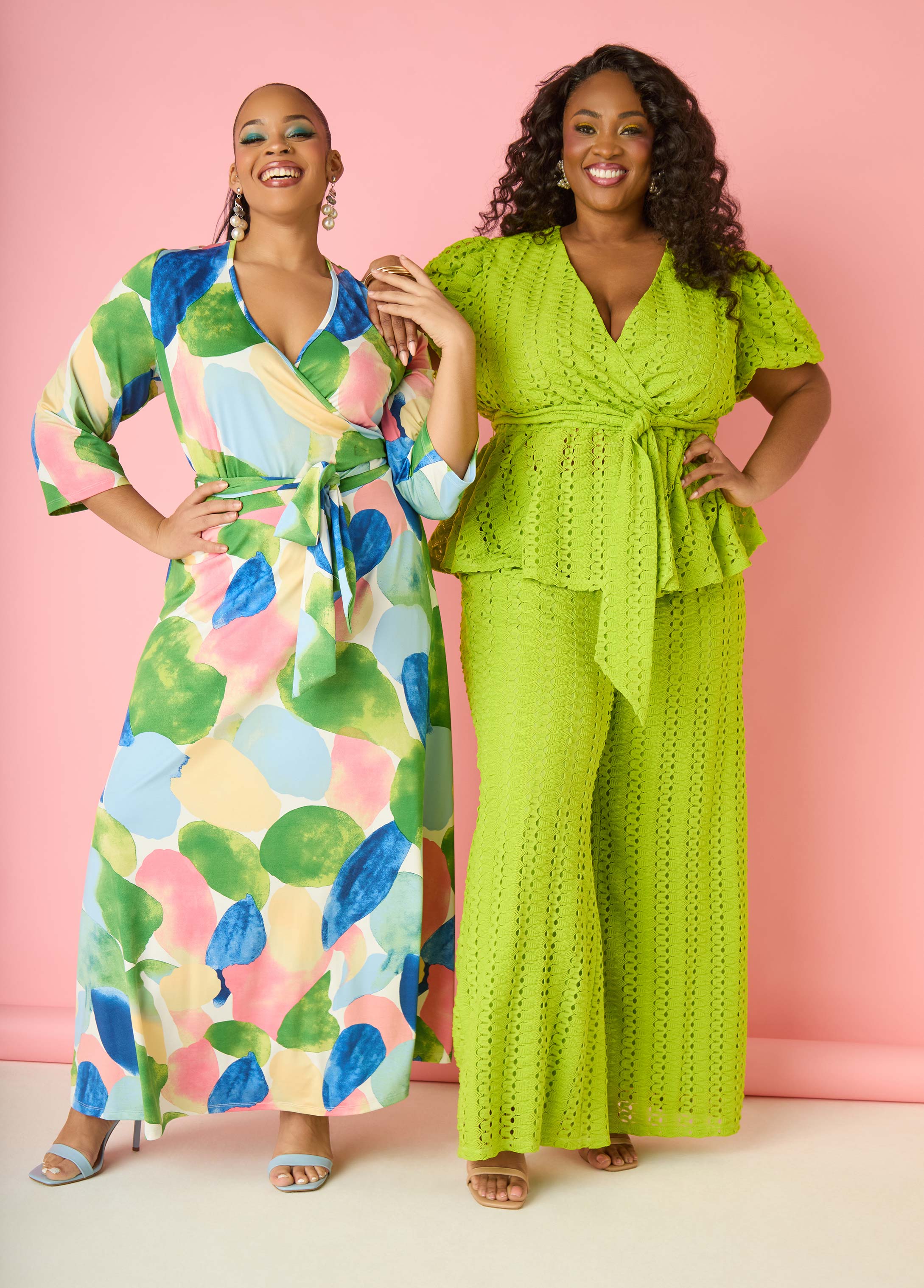 Watercolor Faux Wrap Maxi Dress - Image 8