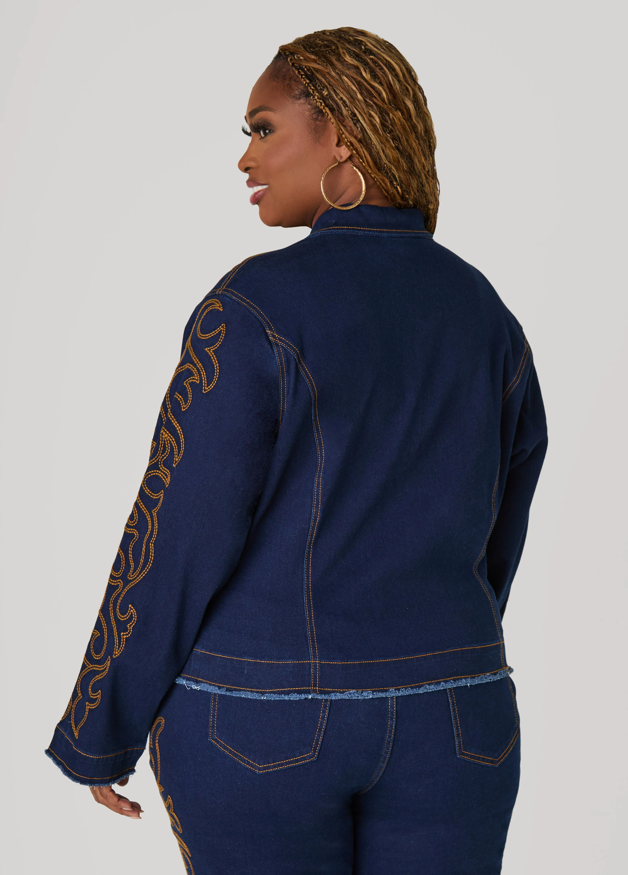 Embroidered Denim Jacket - Image 5
