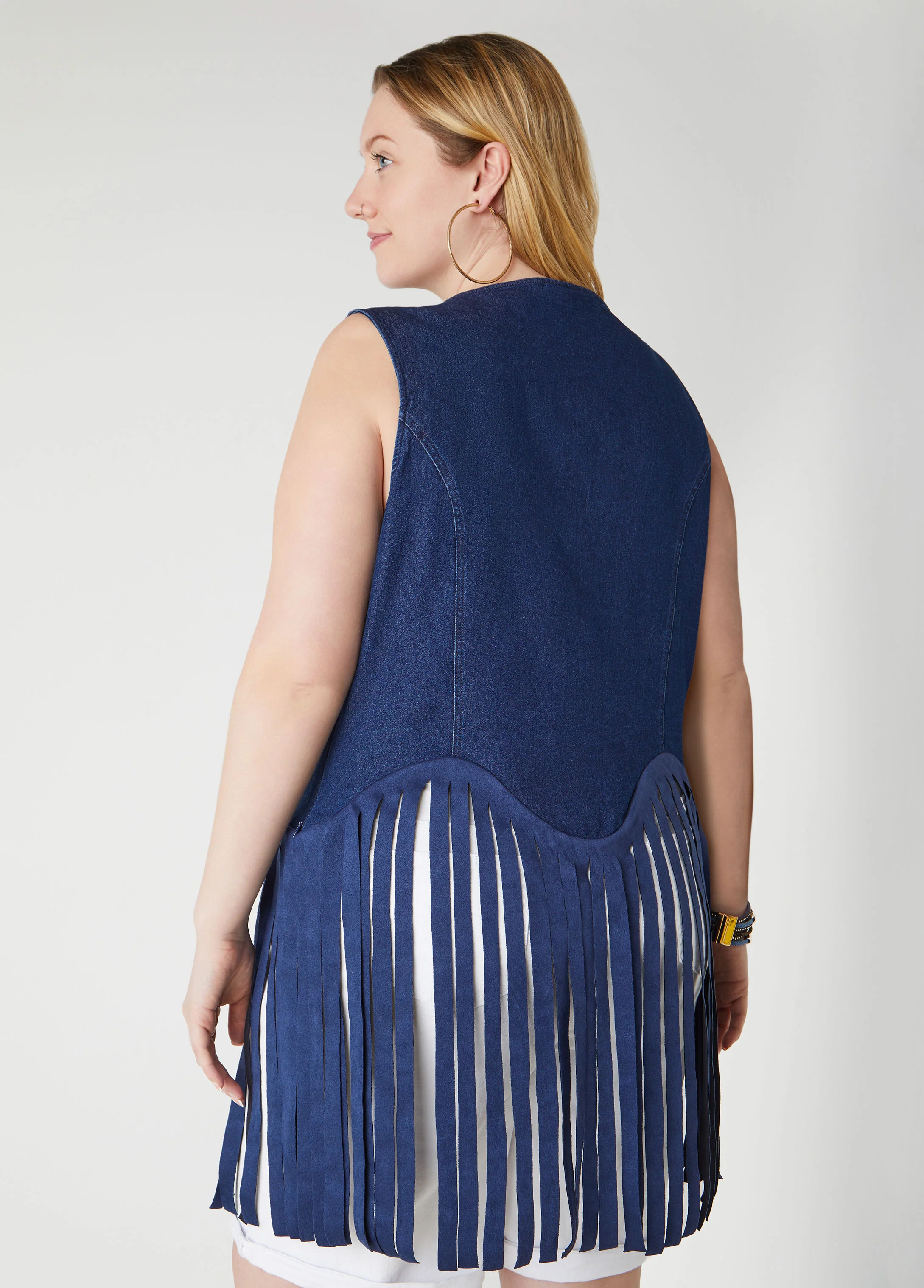 Fringed Denim Top - Image 2