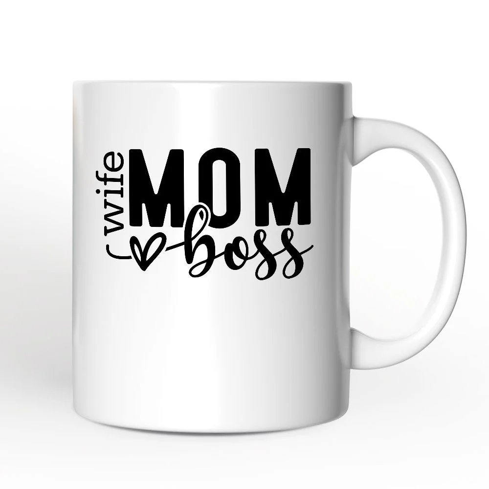 Wife Mom Boss Ceramic Mug - Image 2