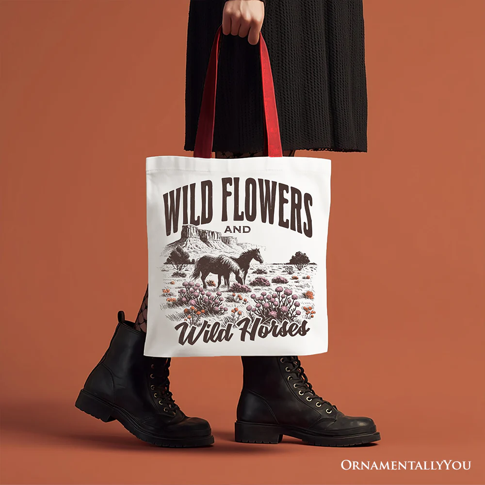 Wild Flowers And Horses Tote Bag - Image 7