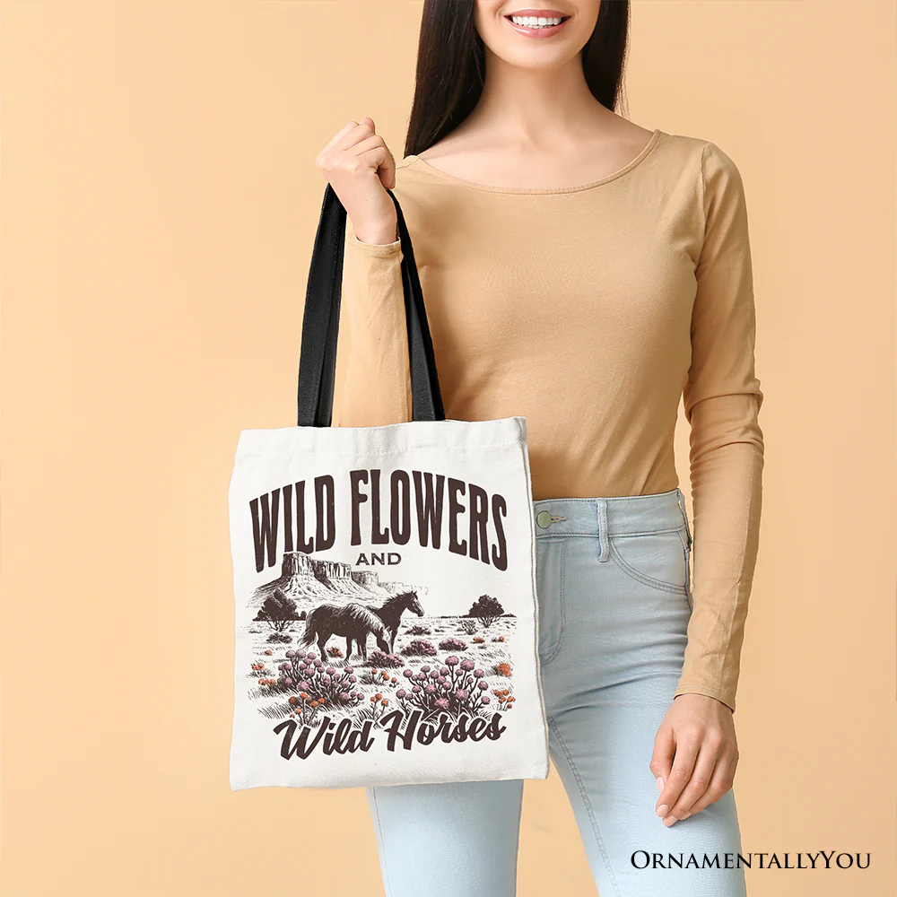 Wild Flowers And Horses Tote Bag - Image 8