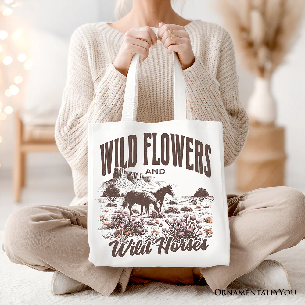 Wild Flowers And Horses Tote Bag - Image 9