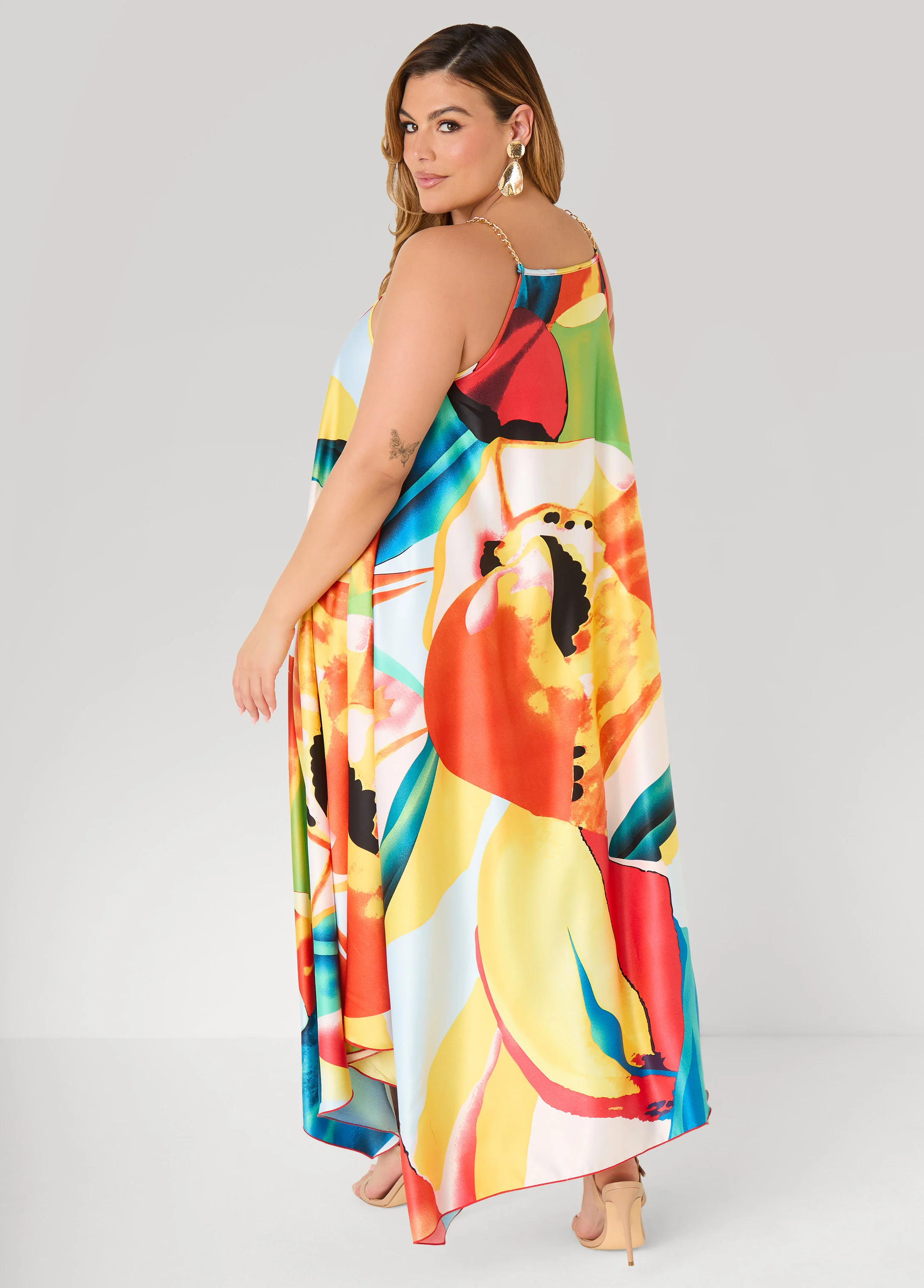 Floral Chain Trimmed Maxi Dress - Image 2