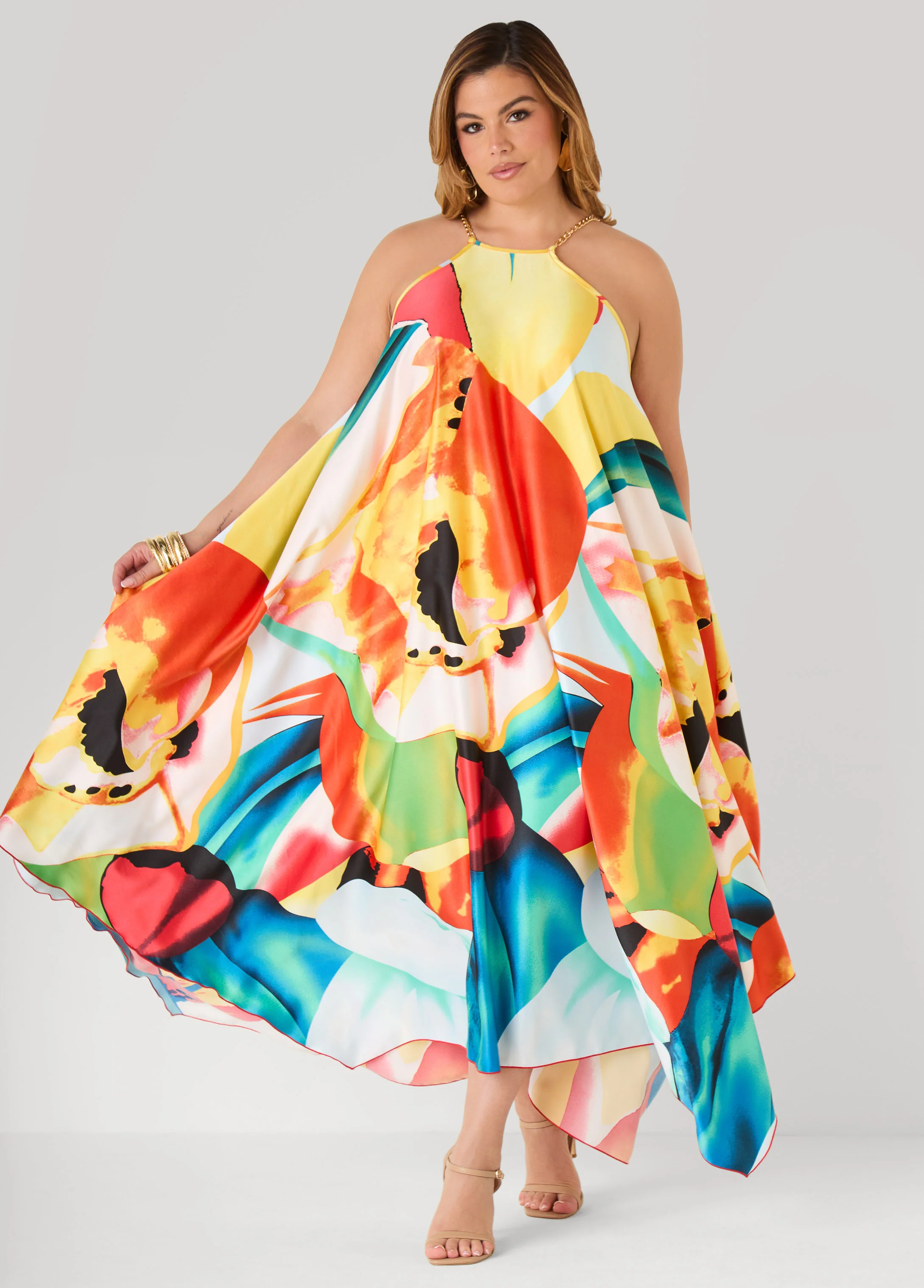 Floral Chain Trimmed Maxi Dress - Image 5