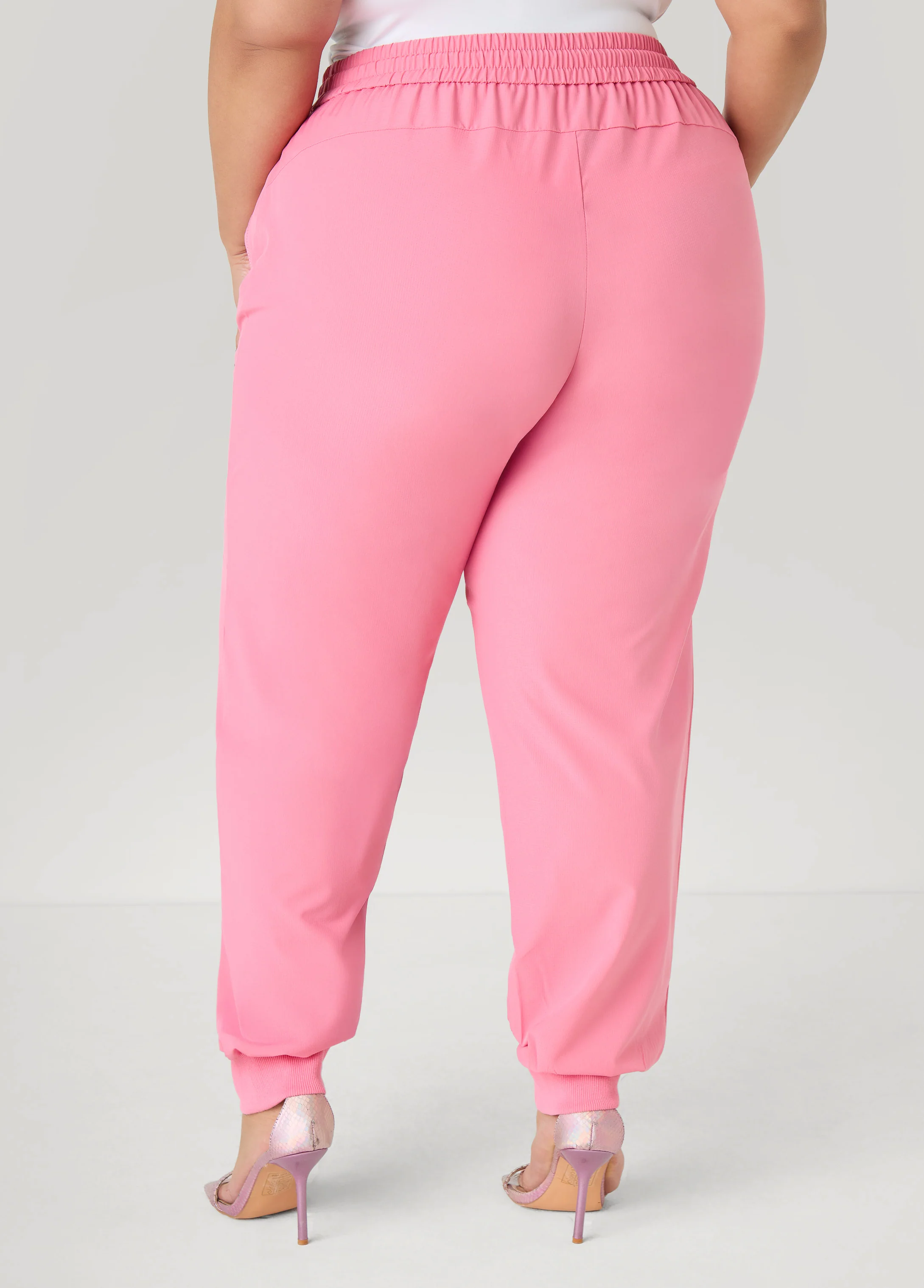 Drawstring Mid Rise Joggers - Image 2