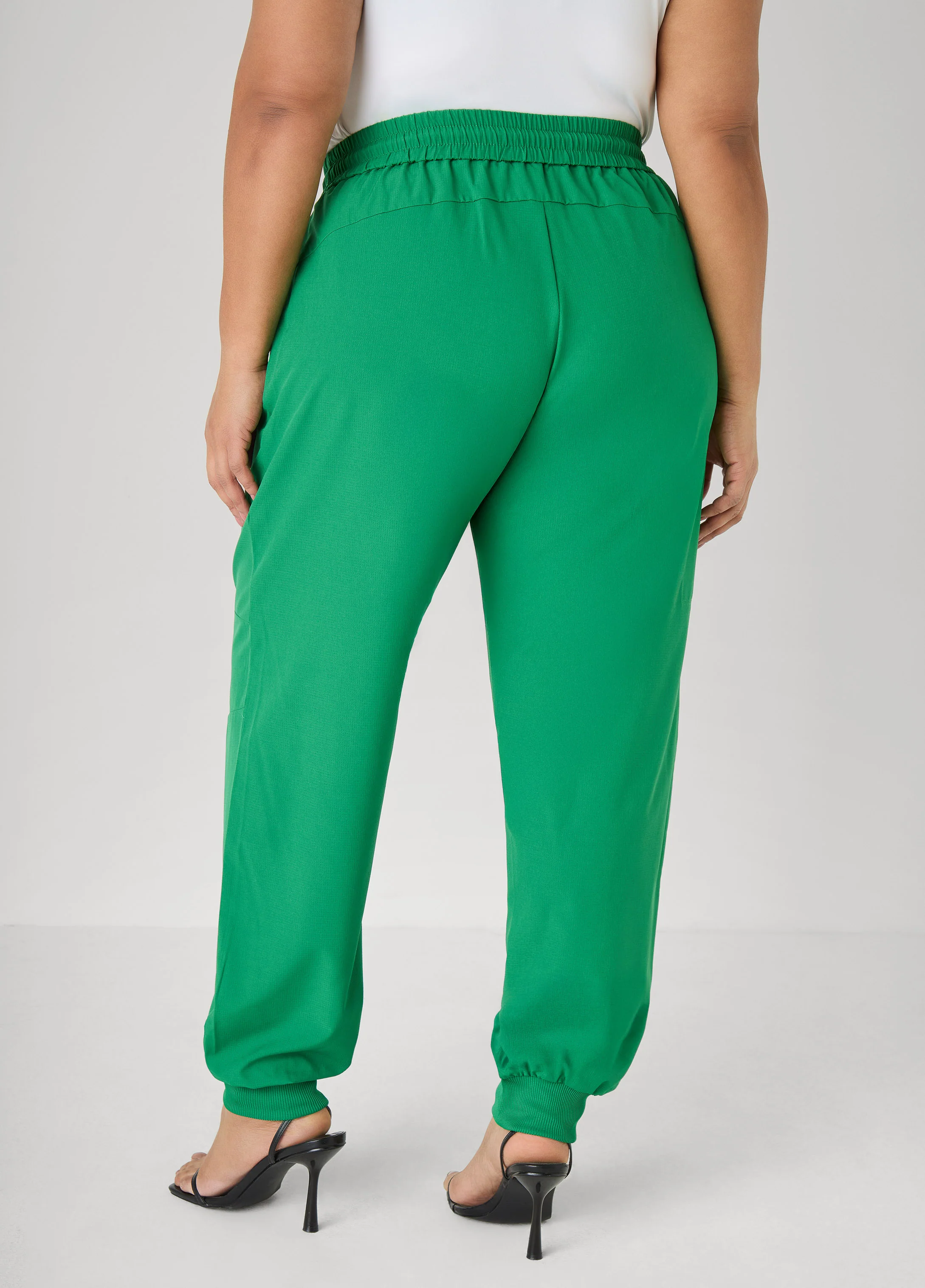 Drawstring Mid Rise Joggers - Image 5