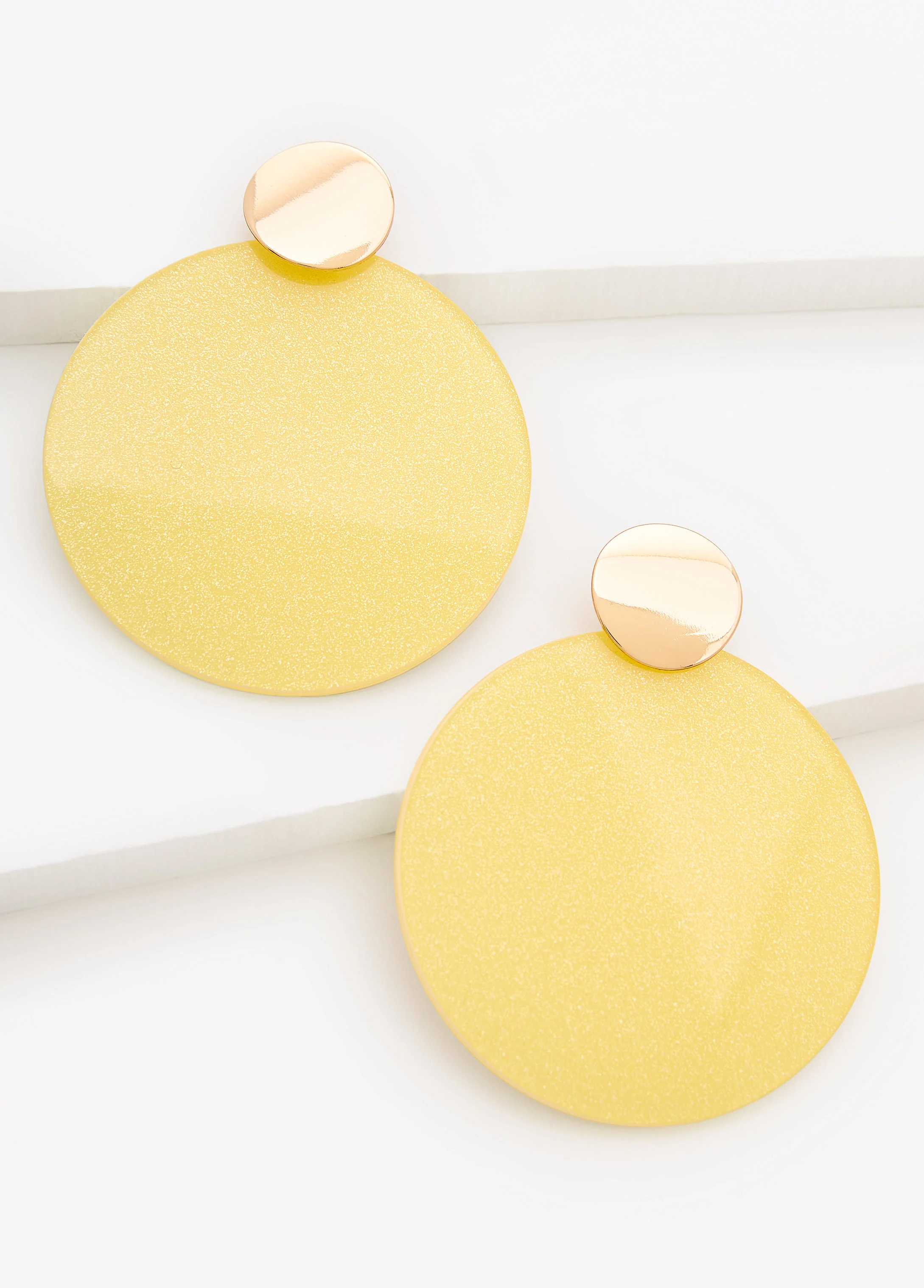 Glittered Disk Earrings - Image 2