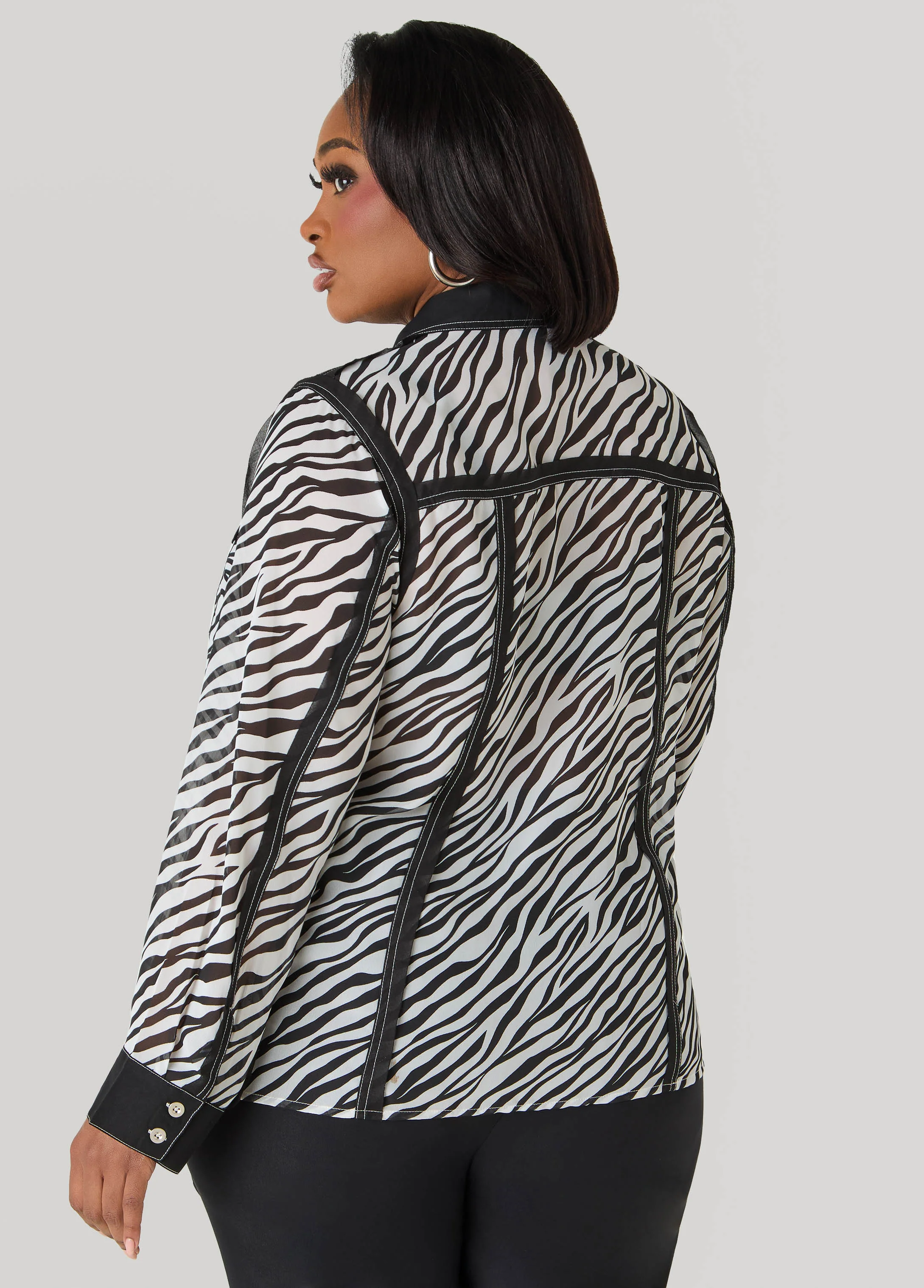 Zebra Organza Shirt - Image 2