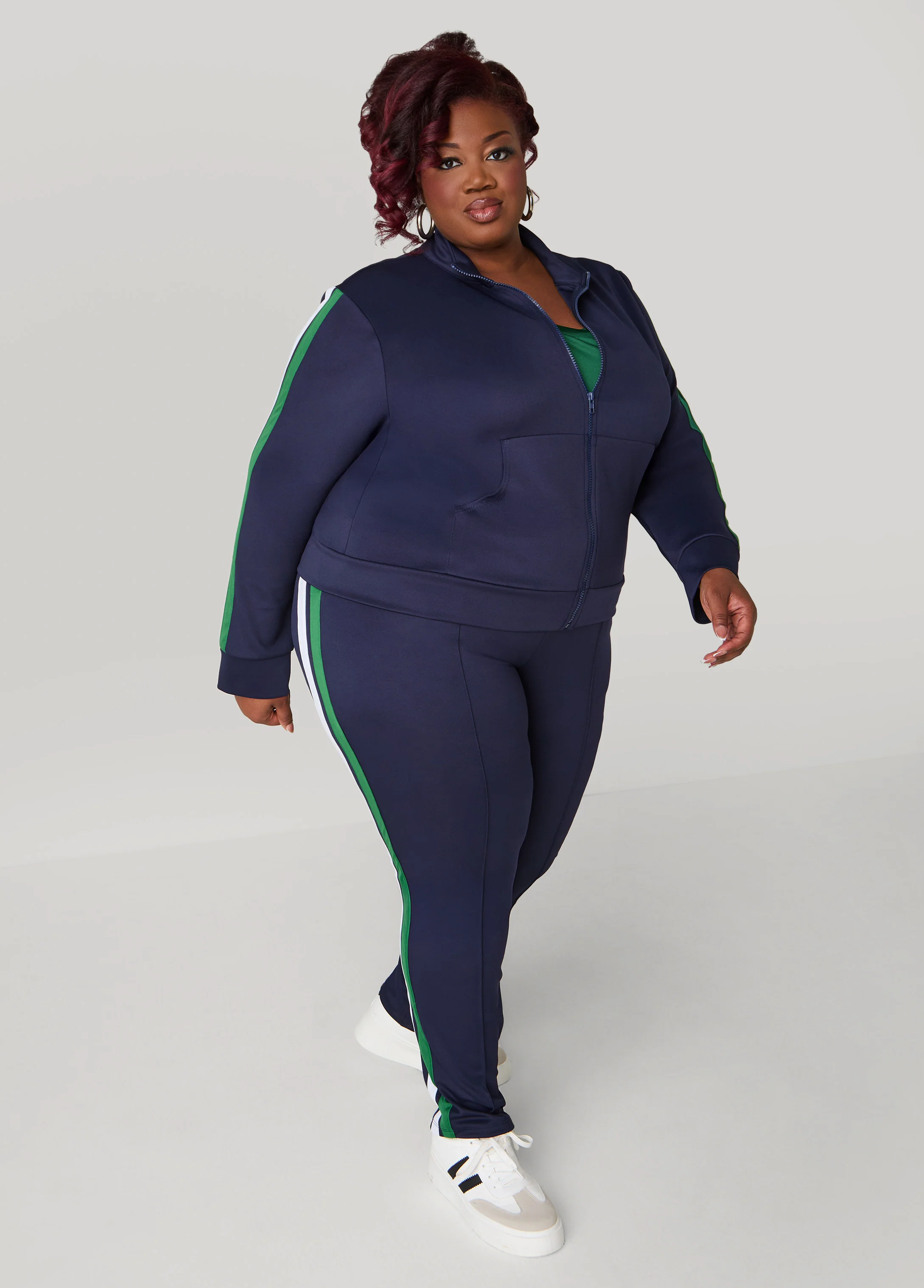 Zip Front Striped Track Jacket - Image 3