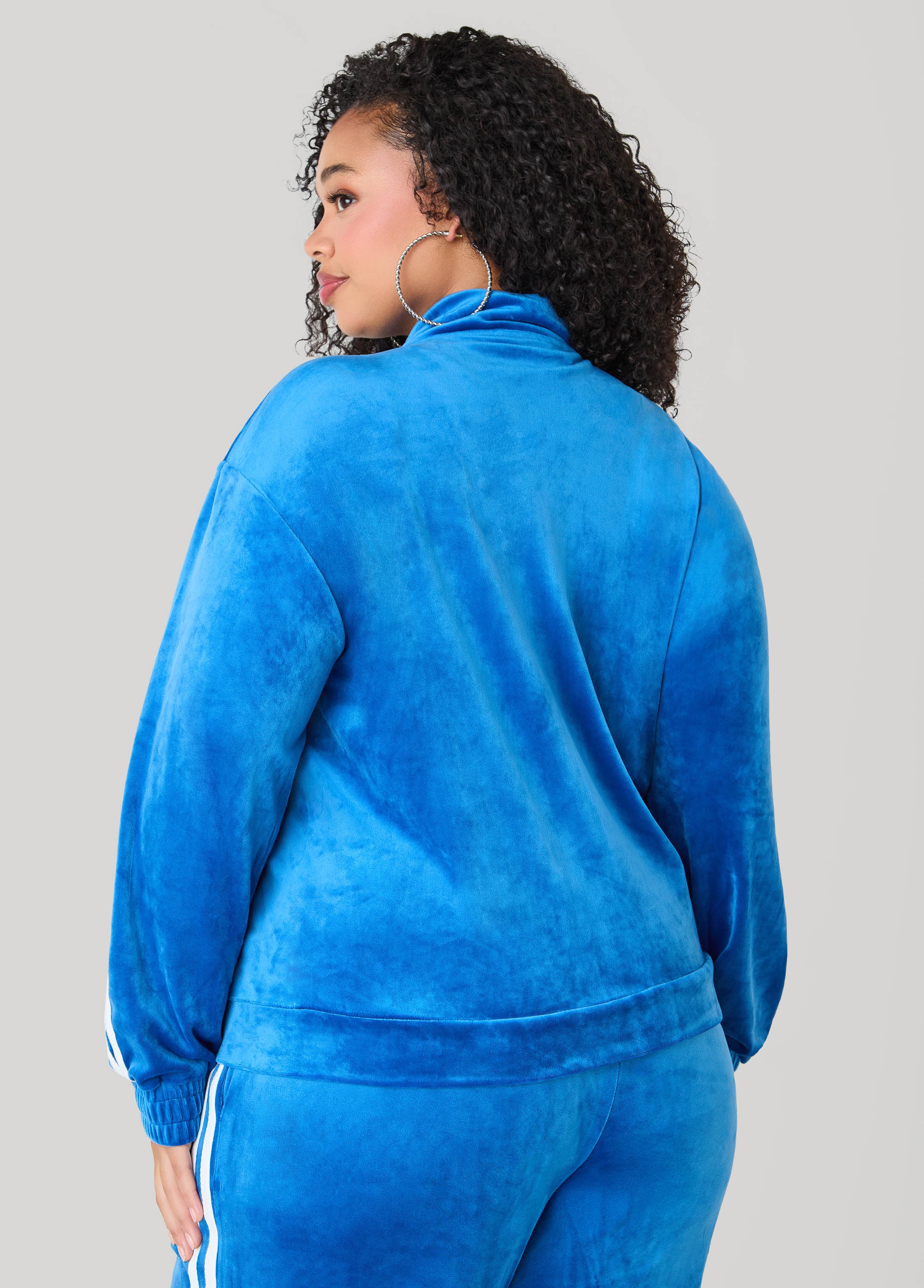 Striped Velour Track Jacket - Image 5